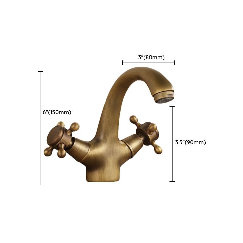 BowLift | Button Handle Widespread Bathroom Faucet Industrial Sink Faucet