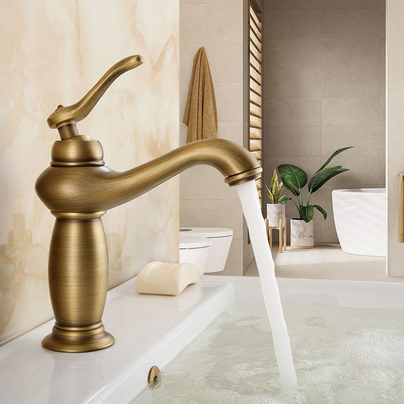 BowLift | Brass Bathroom Vessel Sink Faucet Single Handle Round Basin Faucet with Water Hose