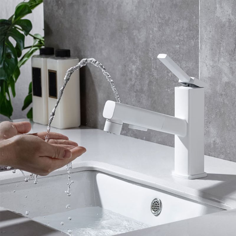 BowLift | Lever Handle Faucet Pull-Out Basin Faucet with Swivel Spout