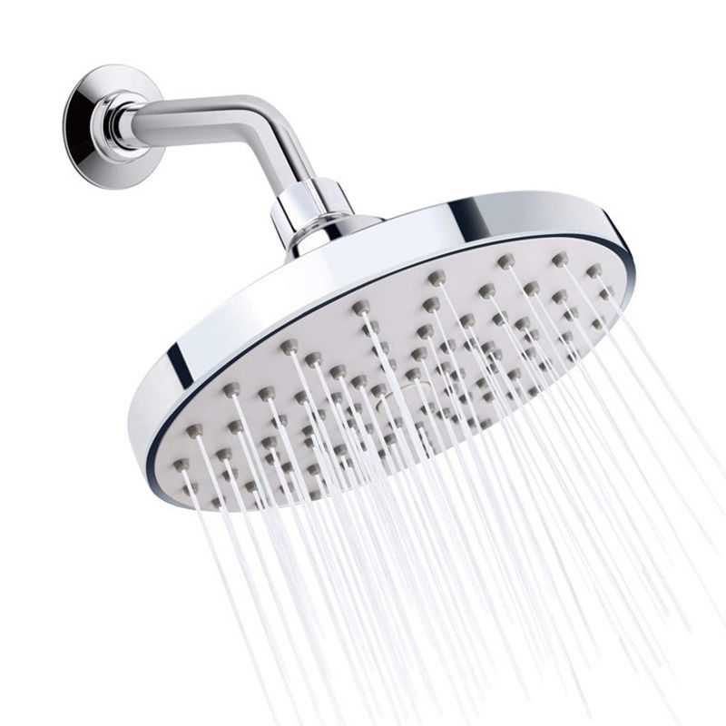 BowLift | Round Fest Shower Head Silver Single Jet Wall Mounted Shower Head