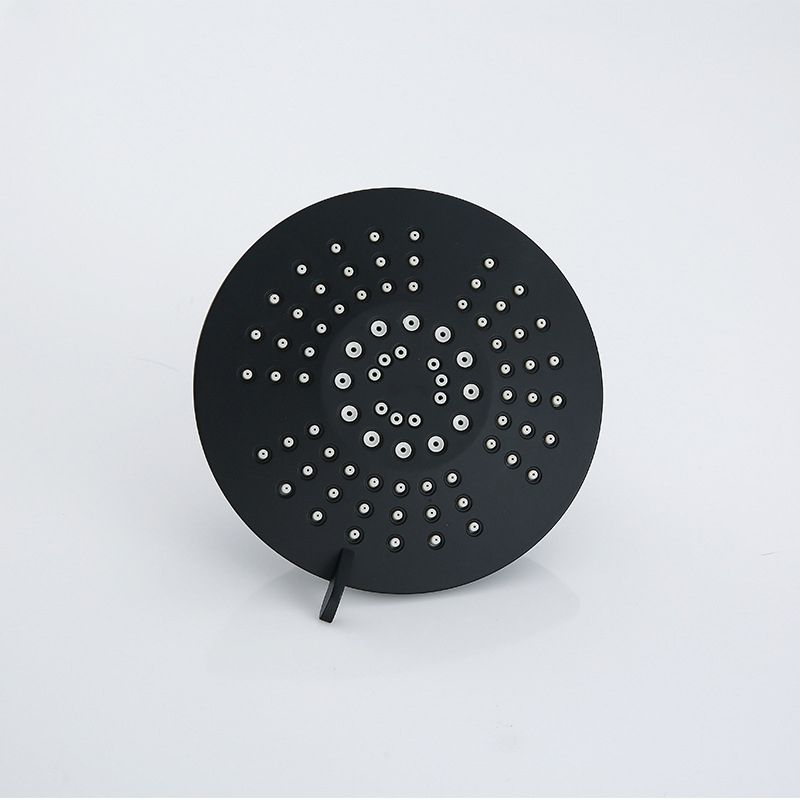 BowLift | Round Fest Shower Head Matte Black 5 Spray Patterns Wall Mounted Shower Head