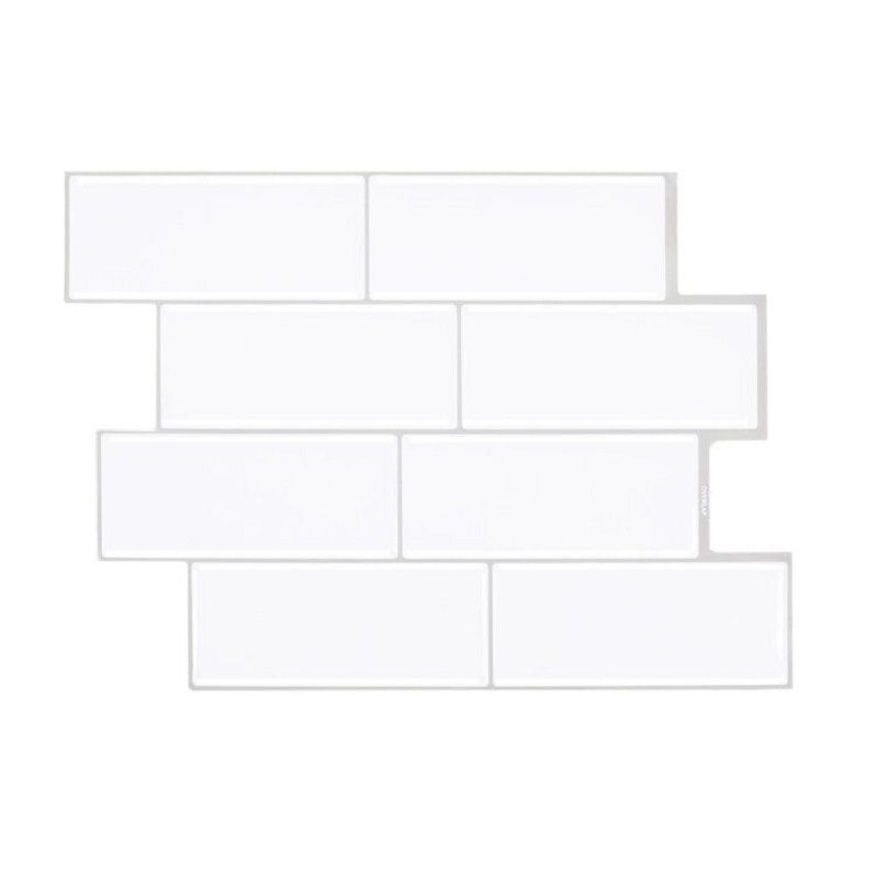 BowLift | Peel & Stick Subway Tile Stain Resistant PVC Rectangle Peel & Stick Tile for Shower 2 Pack