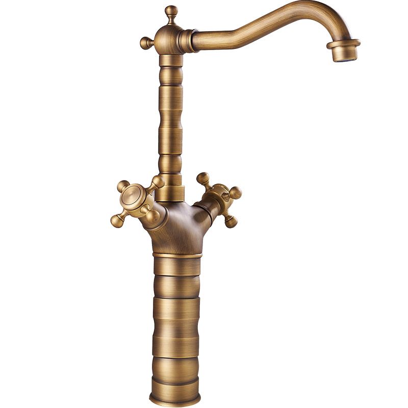 BowLift | Deck Mounted Copper Roman Tub Faucet Double Handles Roman Tub Faucet Set