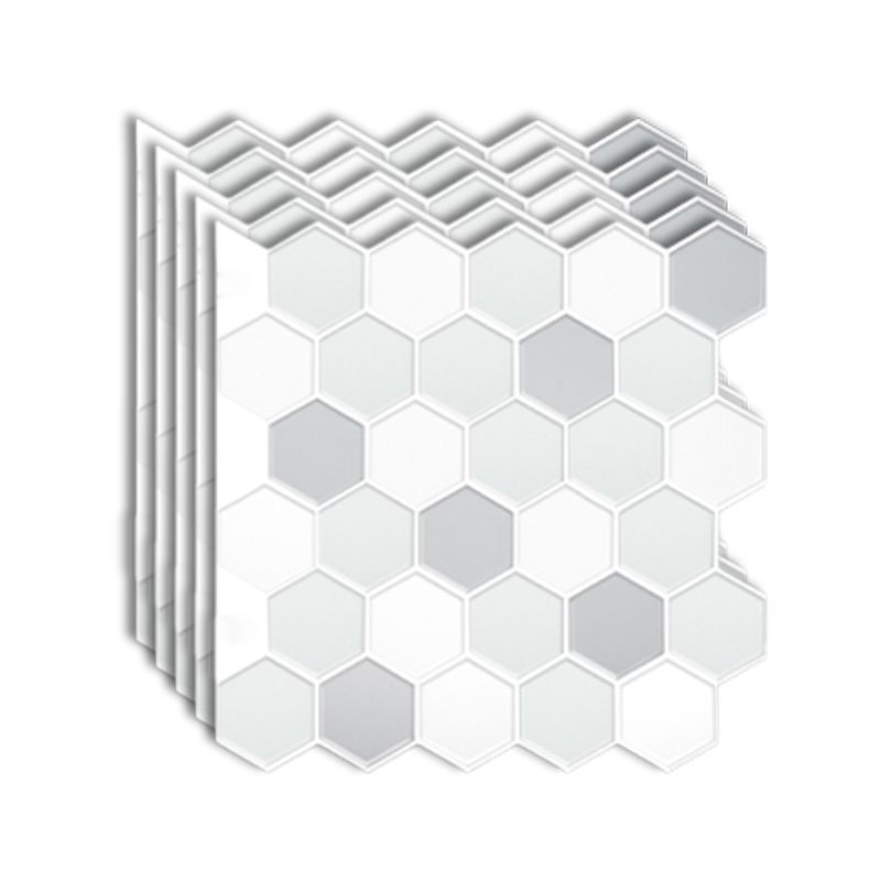 BowLift | Peel-and-Stick Tiles Hexagonal Waterproof PVC Peel & Stick Mosaic Tile for Shower