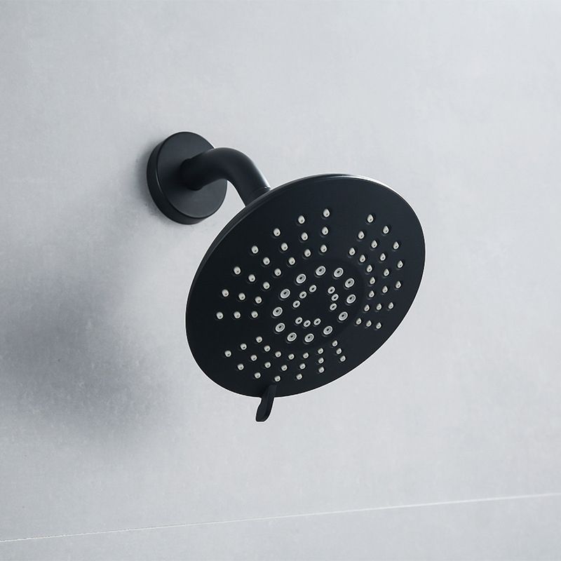 BowLift | Round Fest Shower Head Matte Black 5 Spray Patterns Wall Mounted Shower Head