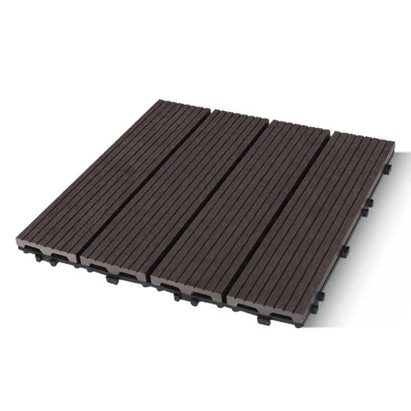 BowLift | Contemporary Engineered Floor Tile Wire-Brushed Click-Lock Wood Floor for Patio Garden