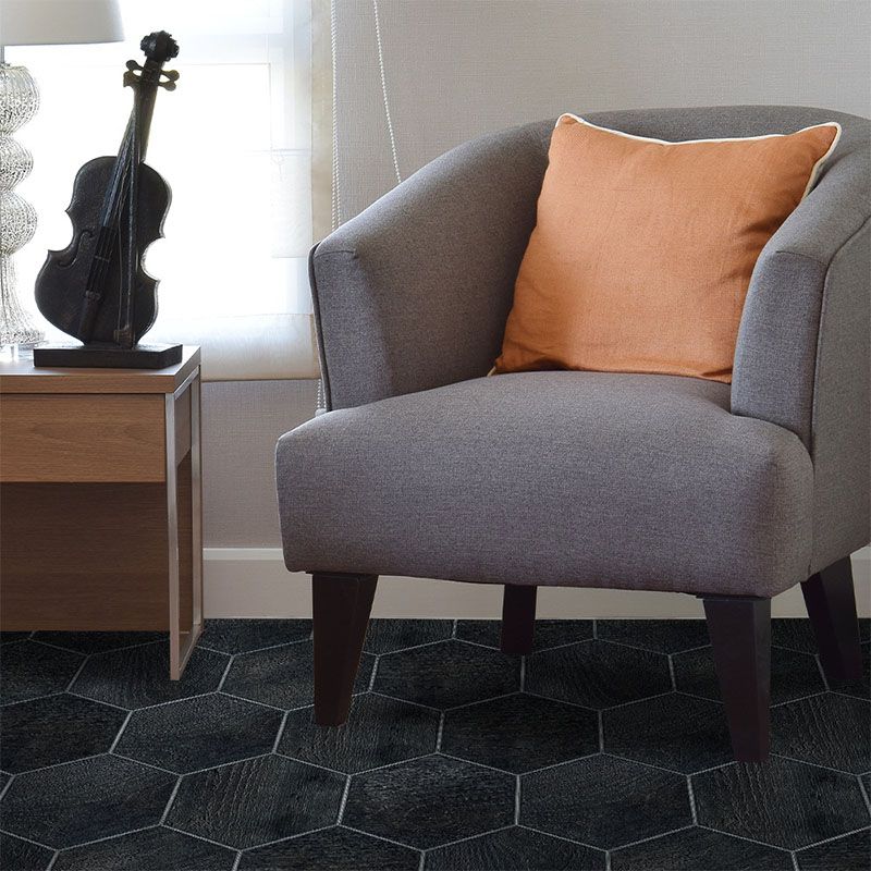 BowLift | Peel & Stick Vinyl Flooring Dark Matte Vinyl Floors with Stone Look