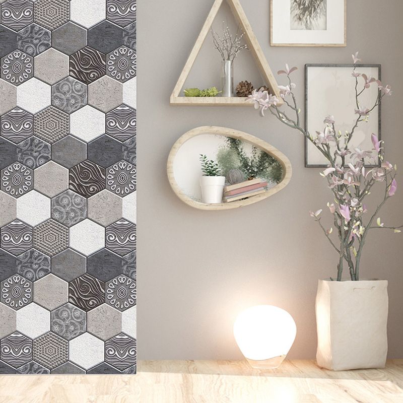 BowLift | Tile-Peel & Stick Hexagon Waterproof Plastic Tile-Peel & Stick for Shower 2-Pack
