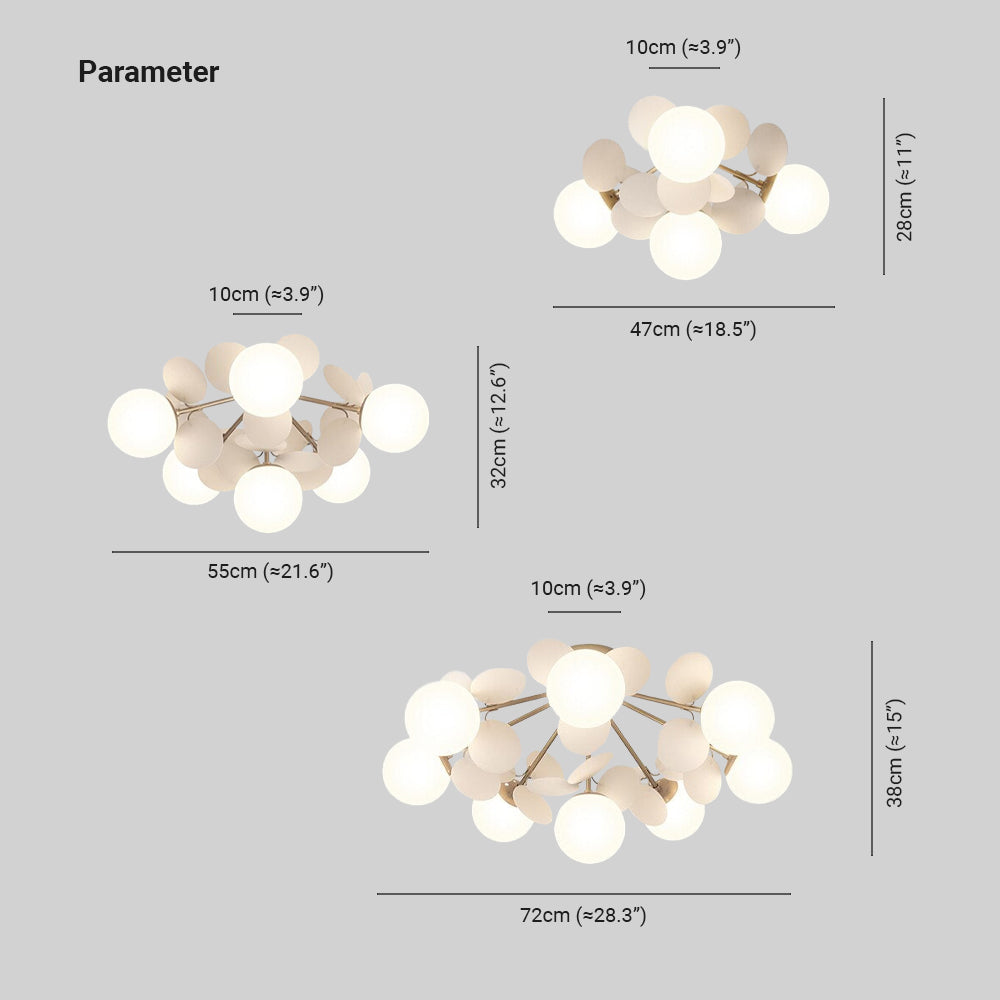 BowLift | Flower Branch Chandelier Living Room