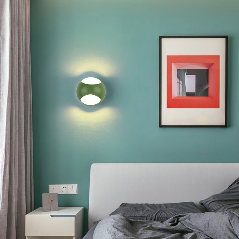BowLift | Round Wall Mounted Lamp Nordic Metal LED Wall Light in Yellow/Gray/Green