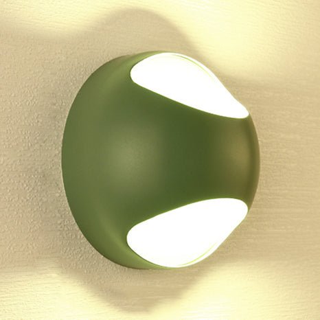 BowLift | Round Wall Mounted Lamp Nordic Metal LED Wall Light in Yellow/Gray/Green