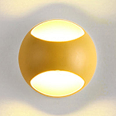 BowLift | Round Wall Mounted Lamp Nordic Metal LED Wall Light in Yellow/Gray/Green