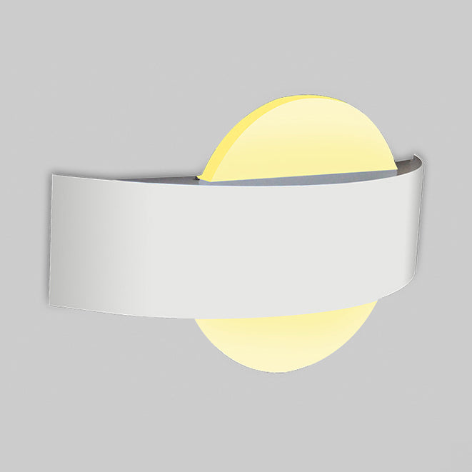 BowLift | Round/Rectangular Acrylic Wall Lamp Modern LED Black/White Finish Wall Lamp with Metal Back in White/Warm Light