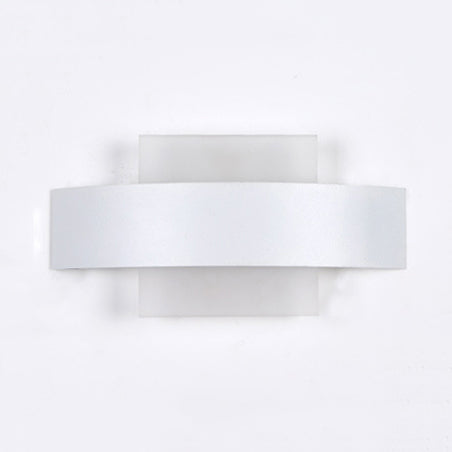 BowLift | Round/Rectangular Acrylic Wall Lamp Modern LED Black/White Finish Wall Lamp with Metal Back in White/Warm Light