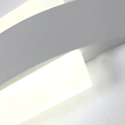 BowLift | Round/Rectangular Acrylic Wall Lamp Modern LED Black/White Finish Wall Lamp with Metal Back in White/Warm Light