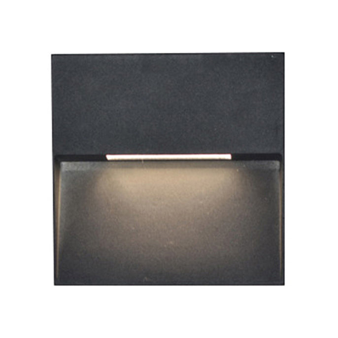 BowLift | LED Veranda Wall Lamp with Round/Rectangular Aluminum Shade Black Wall Lighting in White/Warm Lights