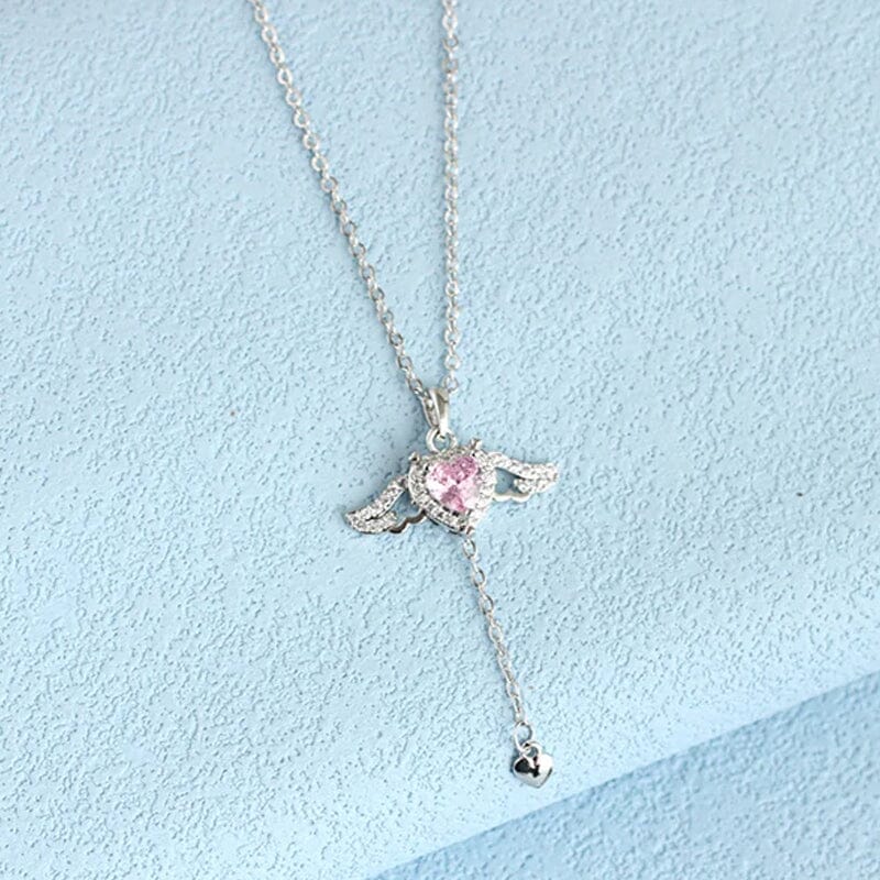 BowLift | Pink Angel Wings Necklace