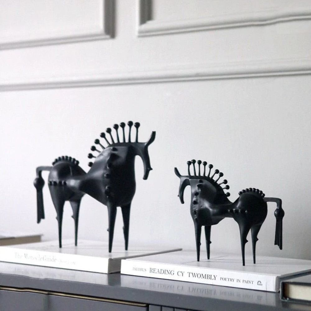 BowLift | Black Stallion Metal Sculpture