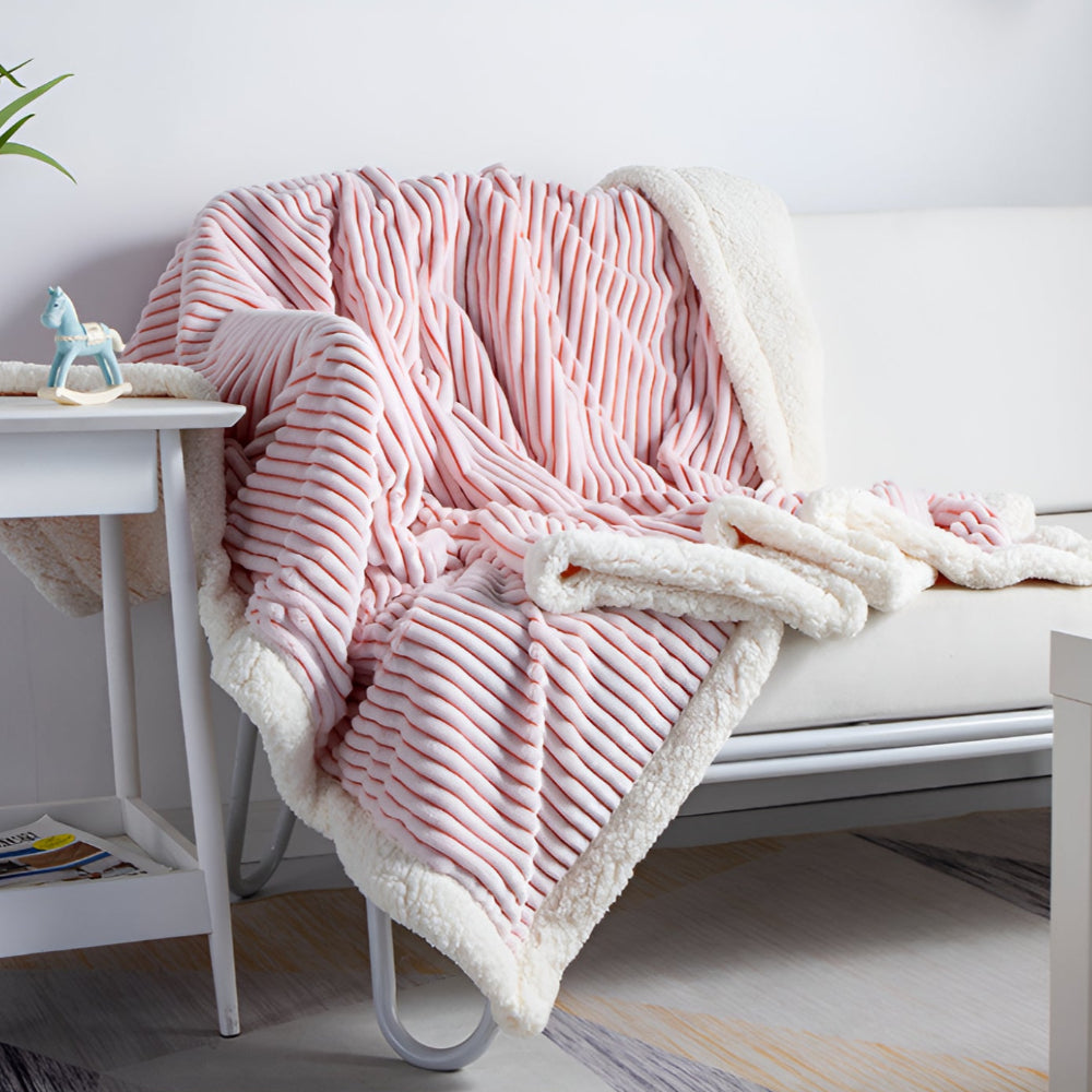 BowLift | Fluffy Stripes Sherpa Blanket