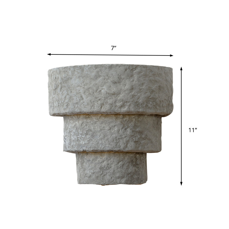 BowLift | Cement Bowl/Cylinder Shade Wall Lighting Modern Style 1 Light Bathroom Wall Light Fixture in Gray