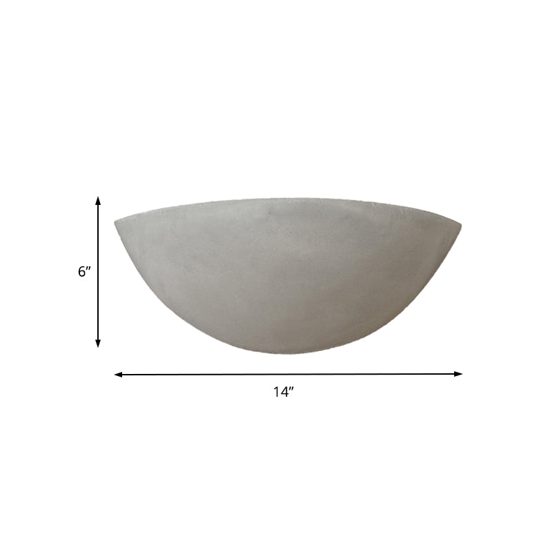 BowLift | Cement Bowl/Cylinder Shade Wall Lighting Modern Style 1 Light Bathroom Wall Light Fixture in Gray