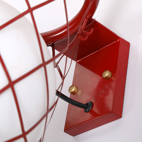 BowLift | Slamora Children's Wall Light | Basketball Hoop Design | Glass & Metal | Art Deco Style | Bedroom Light