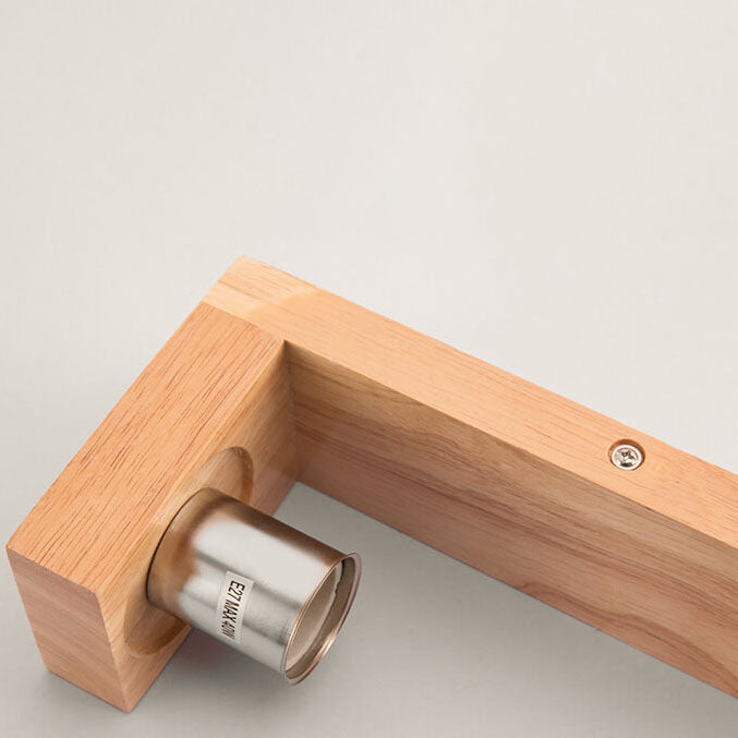 BowLift | Modern minimalist solid wood square glass column 1-light wall sconces lamp