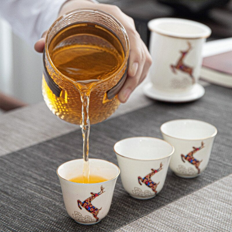 BowLift | Forest Deer Ceramic Tea Set