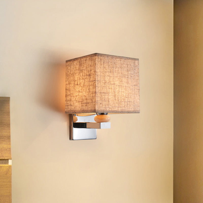 BowLift | Fabric Cube Wall Lamp Lighting Modern LED Wall Lamp in White/Black/Beige