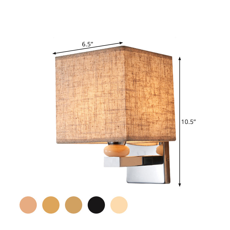 BowLift | Fabric Cube Wall Lamp Lighting Modern LED Wall Lamp in White/Black/Beige