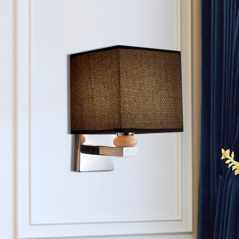 BowLift | Fabric Cube Wall Lamp Lighting Modern LED Wall Lamp in White/Black/Beige