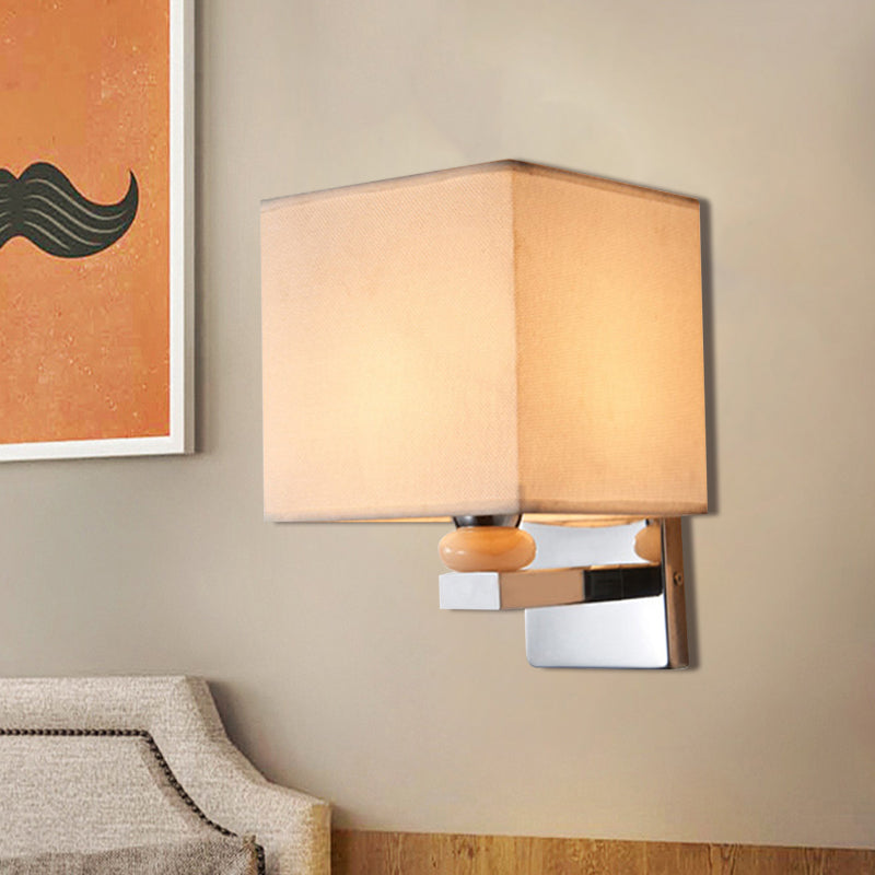 BowLift | Fabric Cube Wall Lamp Lighting Modern LED Wall Lamp in White/Black/Beige
