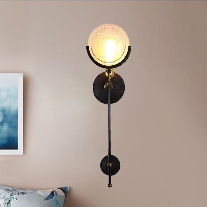 BowLift | Torch Wall Lamp Modern 1 Head Wall Lighting with Clear Glass Panel for Living Room