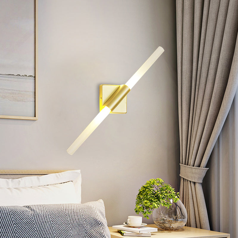 BowLift | Rotatable linear wall lamp Postmodern metal 2/4 heads gold wall mounting light
