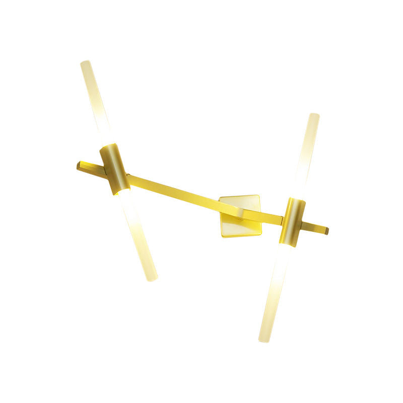 BowLift | Rotatable linear wall lamp Postmodern metal 2/4 heads gold wall mounting light