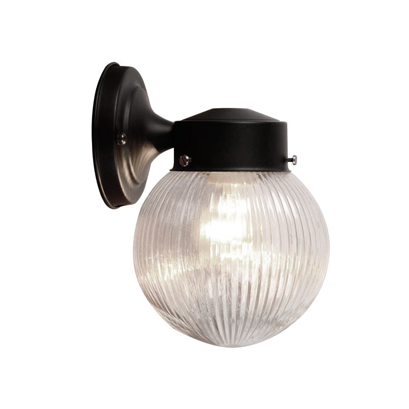 BowLift | Prismatic Glass Global Wall Light Modern 1 Light Black/White Wall Mounted Lighting Fixture for Hall