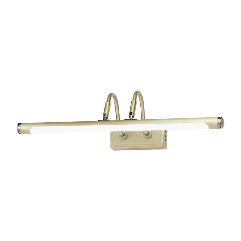 BowLift | Tube Designer Lighting Modern Metal 16.5"/20.5" W LED Gold Finish Adjustable Wall Lamp with Curved Arm, Warm/White Light