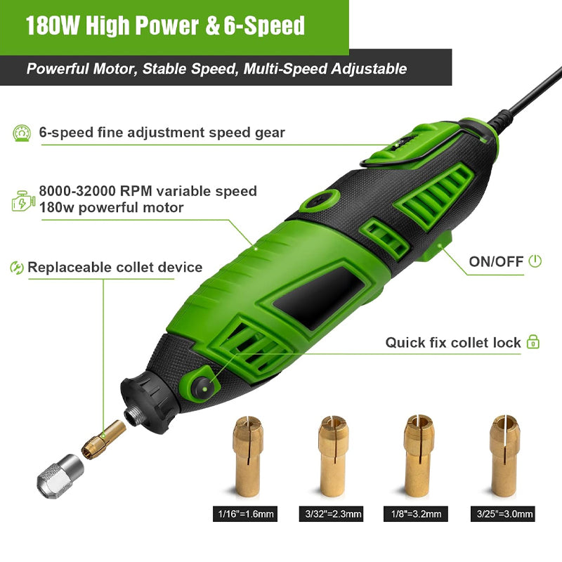 BowLift | Rotary Tool Kit 139 pcs Accessories Kit Variable Speed Rotary Tool Power Multiuse Set