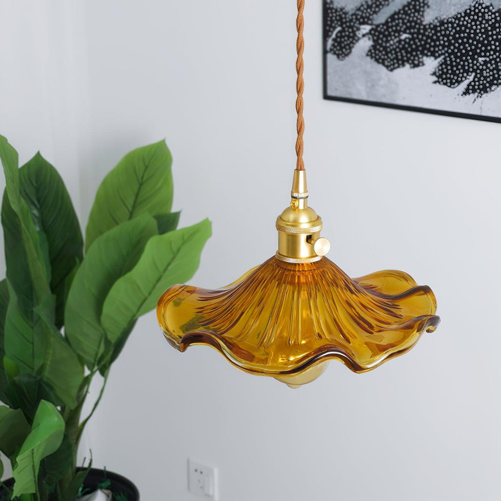 BowLift | Chic Hibiscus Glass Pendant Lamp