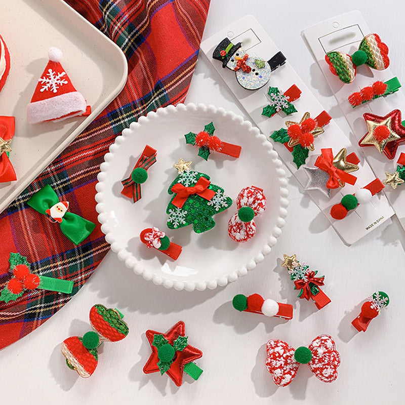 BowLift | 5 Pieces Christmas Hair Clips Set