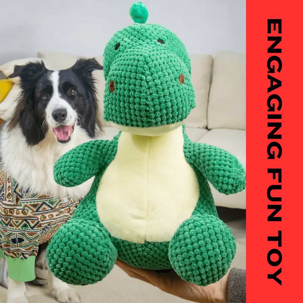 Dino Chew Plush Dog Toy