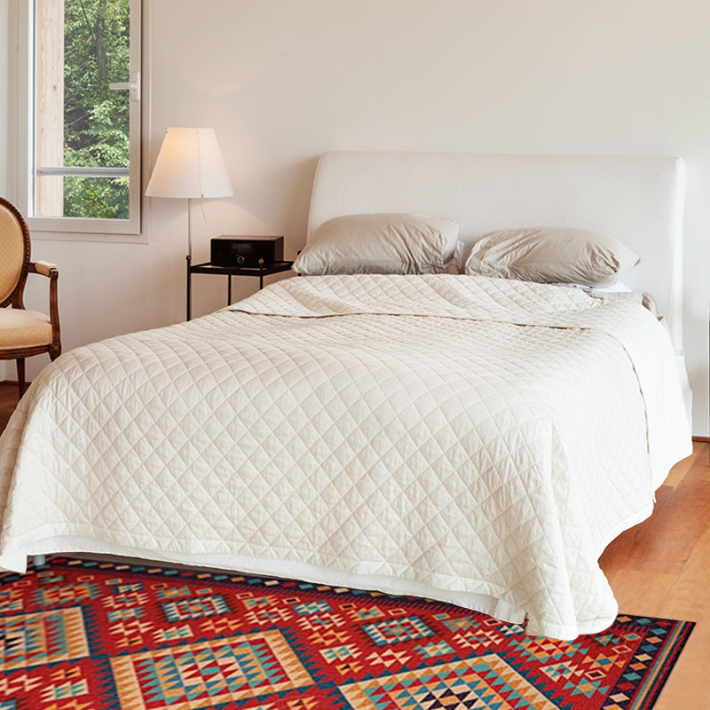 BowLift | Beef Frame Retro Tribal Carpet with Moroccan Medallion synthetic anti-slip pet-friendly rug for the fireplace