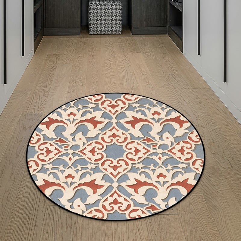BowLift | Light Blue Americana Rug Polyester Southwestern Pattern Rug Non-slip Back Rug for Bedroom
