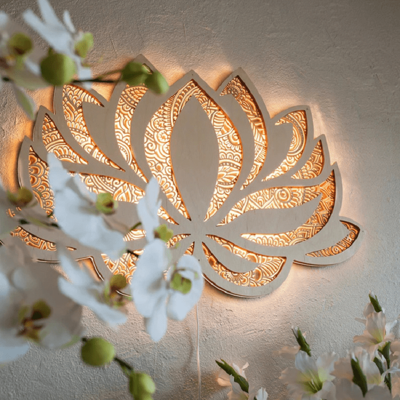 BowLift | Handcrafted Mandala Wall Light made of Wood