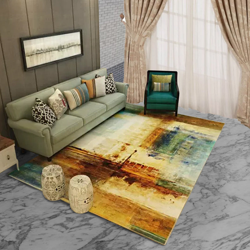BowLift | Creative Abstract Rug Brown Modern Rug Polyester Washable Area Rug for Bedroom