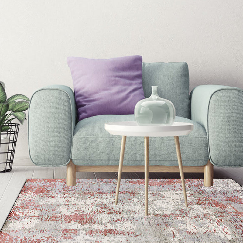 BowLift | Green and Pink Modern Rug Polyester Abstract Rug Washable Non-Slip Back Floor Carpet for Living Room