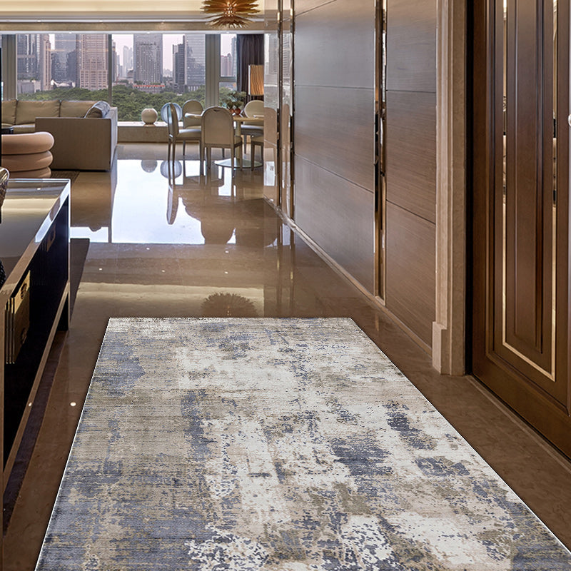 BowLift | Green and Pink Modern Rug Polyester Abstract Rug Washable Non-Slip Back Floor Carpet for Living Room