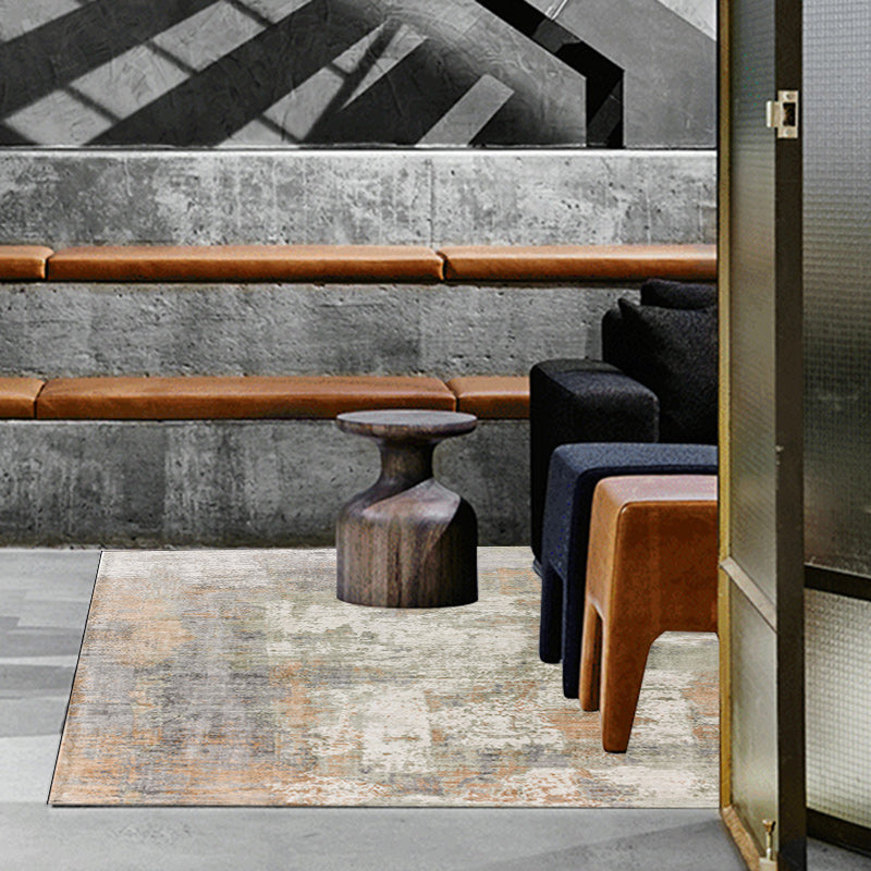 BowLift | Green and Pink Modern Rug Polyester Abstract Rug Washable Non-Slip Back Floor Carpet for Living Room