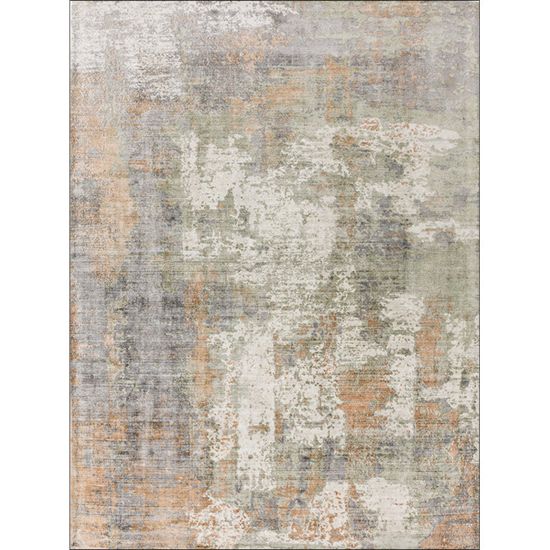 BowLift | Green and Pink Modern Rug Polyester Abstract Rug Washable Non-Slip Back Floor Carpet for Living Room