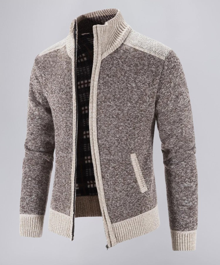 Textured Knit Sweater with Relaxed Fit